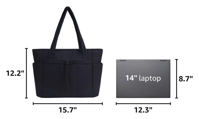 Alt view image 3 of 7 - Tote Bag for Women, Puffy Handbags for Work, Travel, Nurse Please proceed with the investigation using this title value.