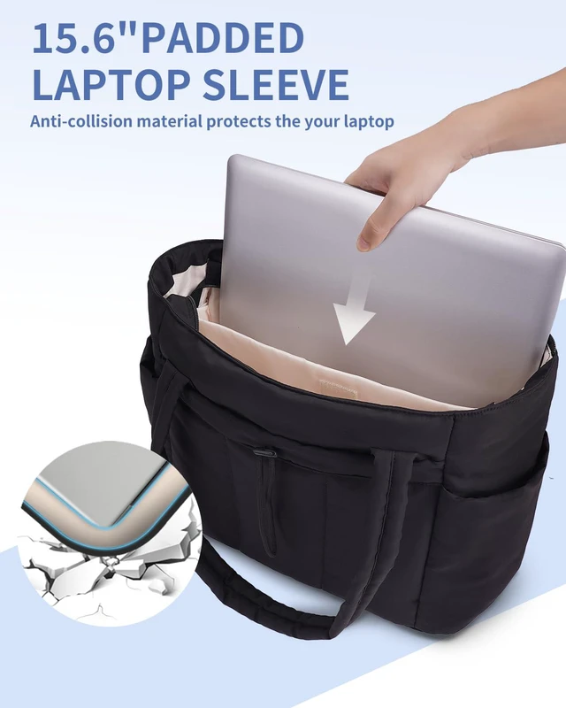 Alt view image 6 of 7 - Tote Bag for Women, Puffy Handbags for Work, Travel, Nurse Please proceed with the investigation using this title value.