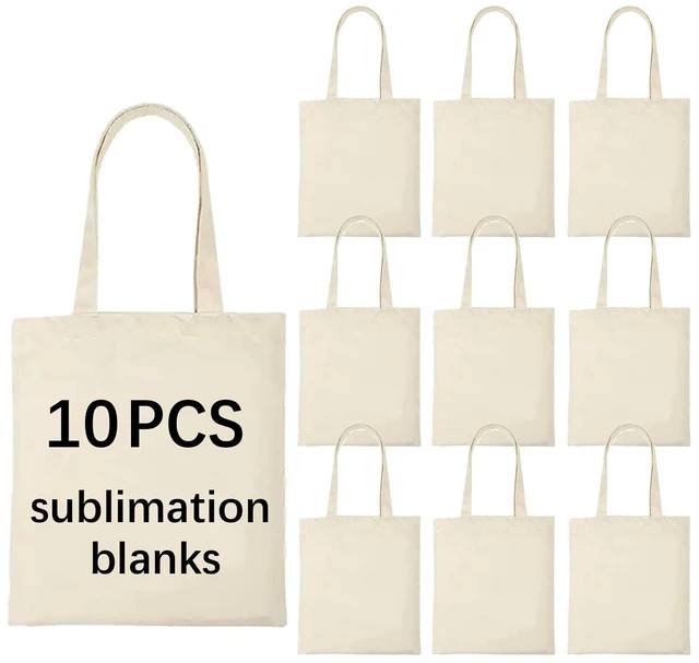 Main image of Sublimation Tote Bags,polyester tote bags for sublimation,DIY customization blank canvas bags 13 * 15 in