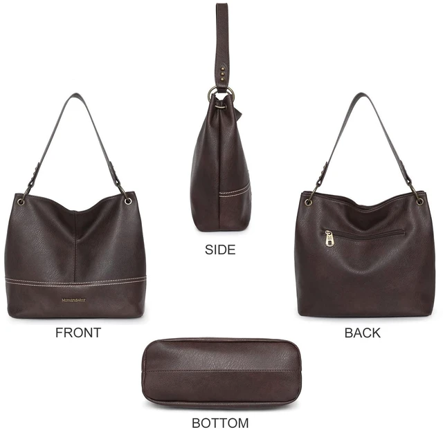 Alt view image 5 of 7 - Purses for Women Hobo Bags Slouchy Shoulder Bag Tote Handbags MWC-HB-047-CFStylish for Everyday Use, Zip-top Closure, Back Anti-theft Pocket, 3 Inner Pockets, Comfortable Wide Strap for Dating Errands