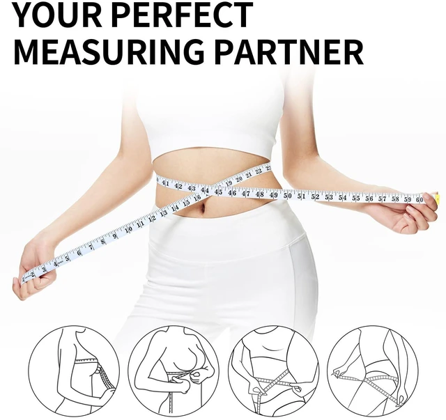 Alt view image 5 of 7 - 4 Pack Soft Tape Measure Body Measuring Tape, 120inch and 60inch Soft Fabric Measuring Tape Double-Sided Flexible Ruler for Weight Loss Fabric Sewing Tailor Cloth