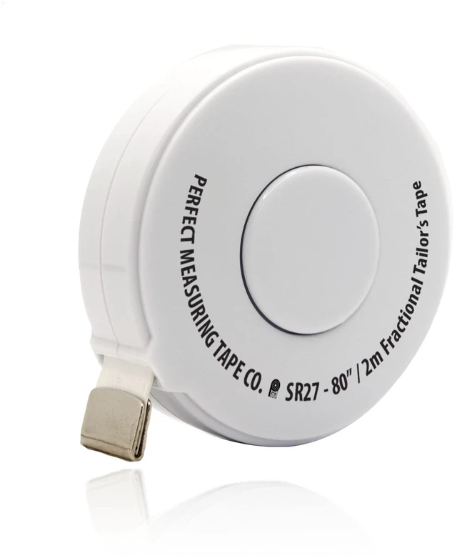 Main image of Premium Retractable Tailors Tape Measure & Crafters Tape 80 / 2m - Pocket Sized Fractional Inch & Metric Tape Measure for Fabric, Body, and Sewing Measurements