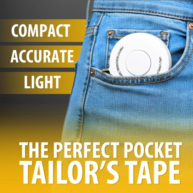 Alt view image 2 of 7 - Premium Retractable Tailors Tape Measure & Crafters Tape 80 / 2m - Pocket Sized Fractional Inch & Metric Tape Measure for Fabric, Body, and Sewing Measurements
