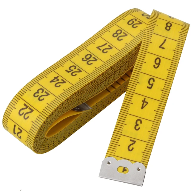 Alt view image 4 of 7 - 120" Soft Tape Measure for Sewing, Cloth, Body Measuring, Yellow | PVC Fiberglass 300 cm Ruler, 0.75 Inch Wide, Tailor's Flexible Fabric Measurement, Indexed in Metric & Standard Units, Single