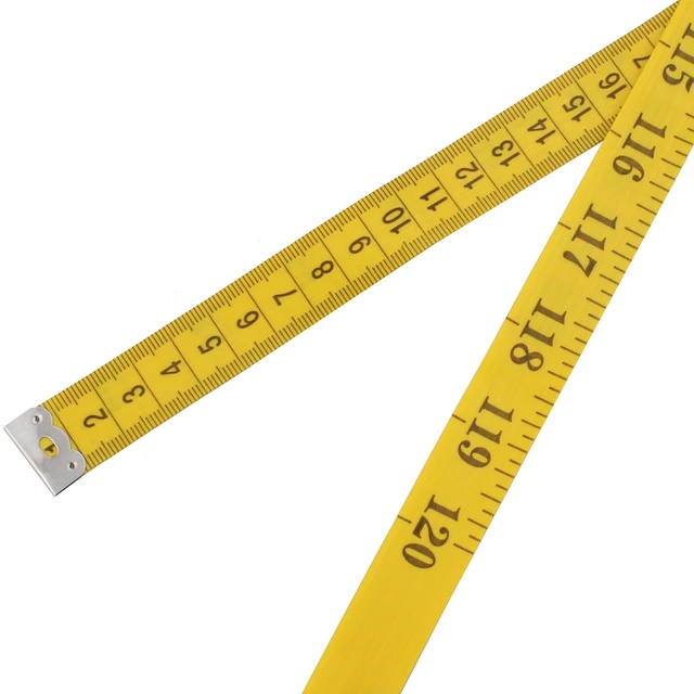 Alt view image 6 of 7 - 120" Soft Tape Measure for Sewing, Cloth, Body Measuring, Yellow | PVC Fiberglass 300 cm Ruler, 0.75 Inch Wide, Tailor's Flexible Fabric Measurement, Indexed in Metric & Standard Units, Single