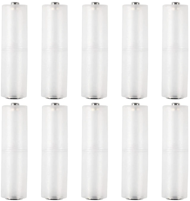 Main image of 10pcs AAA to AA Battery Adapter AAA to AA Battery Converter Holder Battery Adapter Converter for AAA to AA Battery Clear Color