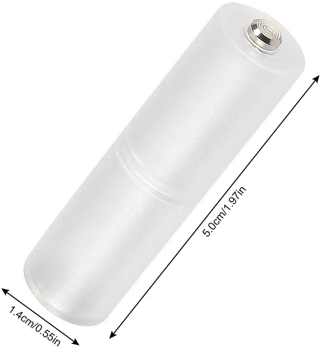 Alt view image 2 of 5 - 10pcs AAA to AA Battery Adapter AAA to AA Battery Converter Holder Battery Adapter Converter for AAA to AA Battery Clear Color