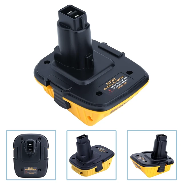 Alt view image 7 of 7 - DCA1820 Adapter Compatible with 18V Battery Tools, Compatible with 20V Max Lithium Battery DCB203 DCB204 to 18V XRP NiCad NiMh Batteries DC9096