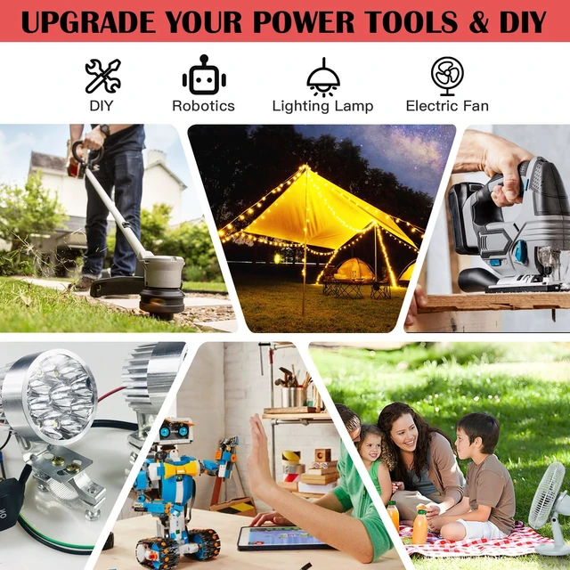 Alt view image 5 of 7 - 2 Packs 18V Adapters Compatible with Milwaukee M18 Battery for Power Wheel Adapter, Ride On Toy Car, DIY Power Projects, Battery Connector Conversion Kit with Switch & Fuse, 12AWG Wire, Wire Terminal