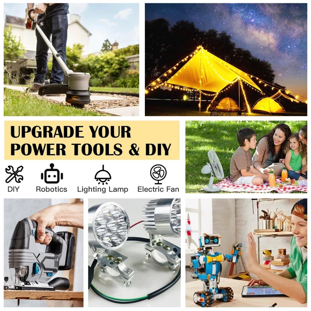 Alt view image 4 of 7 - 2 Packs for Power Wheel Adapter Compatible with Dewalt 20V Battery, Power Conversion Kit for Ride On Toy Car & DIY Power Projects, Battery Connector with Switch & Fuse, 12AWG Wire, Wire Terminal