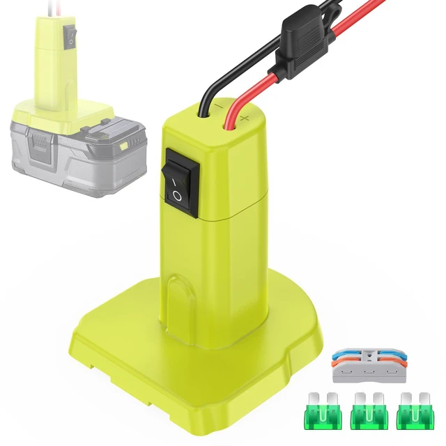 Main image of 1 Packs Power Wheel Adapter for Ryobi 18V Battery Adapter Power Wheel Battery Conversion Kit with Switch, Fuses & Wire Terminals, 12AWG Wire, Power Connector for DIY RC Car Toys and Robotics