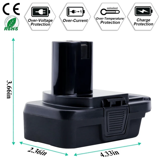 Alt view image 7 of 7 - DM18RL Adapter Compatible with Ryobi 18V Tools, Adapter Compatible with Mil-Waukee M-18 18V & Compatible with Dewalt 20V Max Battery to Replacement for 18Volt ONE+ Batteries