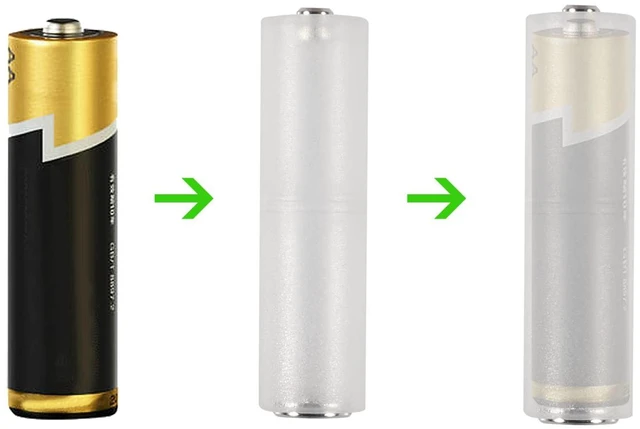 Alt view image 2 of 6 - 10pcs AAA to AA Converter AAA to AA Battery Adapter AAA to AA Battery Converter Holder AAA to AA Adapter for AAA to AA Battery