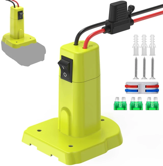 Main image of 1 Pack Power Wheel Adapter Compatible with Ryobi 18V Battery | Upgraded Battery Converter Kit with Switch, Fuse & Wire Terminals, 12 AWG Wire, Power Connector for DIY RC Car Toys Robotics