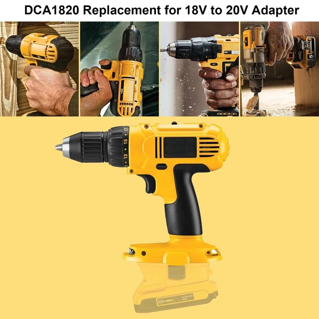 Alt view image 4 of 7 - DCA1820 Adapter Compatible with 18V Battery Tools, Compatible with 20V Max Lithium Battery DCB203 DCB204 to 18V XRP NiCad NiMh Batteries DC9096