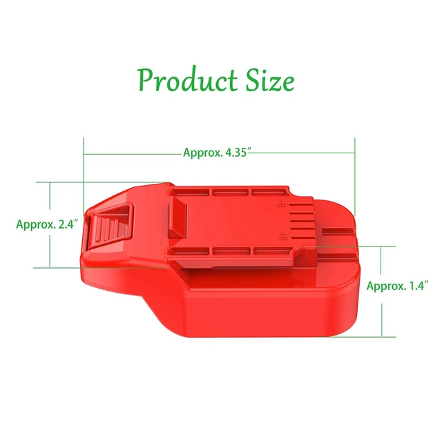 Alt view image 3 of 6 - Adapter Upgrade for Bauer 20V Cordless Tools - Compatible with DeWalt 20V MAX Li-Ion Batteries for Power Supply, No Charging Function - (New Version) - Adapter Only