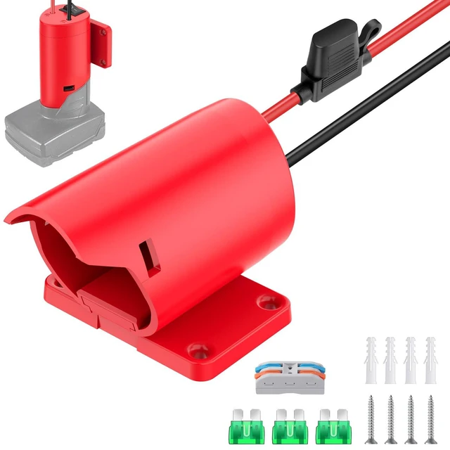 Main image of 1 Packs Power Wheel Adapter for Milwaukee M12 Battery Adapter 12V Power Wheel Battery Conversion Kit with Switch, Fuse & Wire Terminals, 12AWG Wire, Power Connector for DIY Rc Car Toys and Robotics