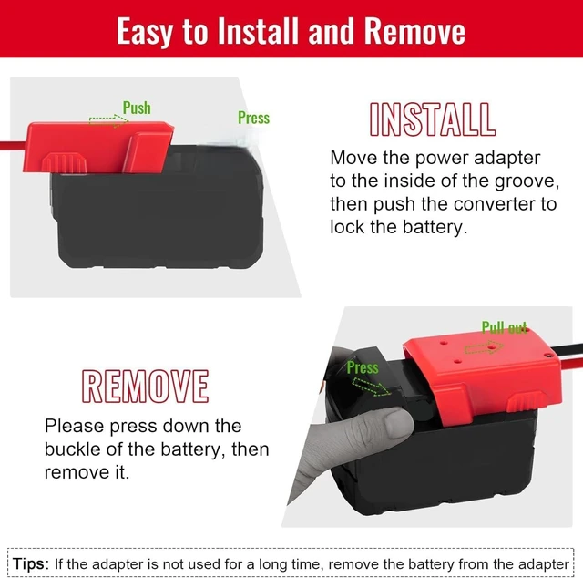 Alt view image 5 of 7 - Power Wheel Adapter Compatible with Milwaukee 18V Battery 2 Packs | Power Wheel Battery Converter Kit, Fuse & Switch & Wire Terminals, 12 AWG Wire, Compatible for DIY RC Car Toys Robotics