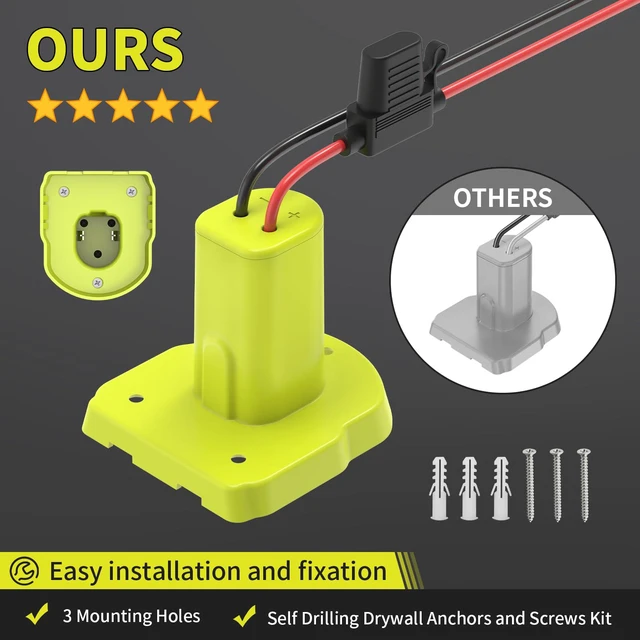 Alt view image 3 of 7 - 2 Pack for Power Wheel Adapter Compatible with Ryobi 18V Battery | 12AWG Wire, Fuse Holder, 3×30A Fuses & Wire Terminals for Ride-On Toys, DIY Projects, Robotics & Camping