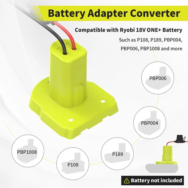 Alt view image 4 of 7 - 2 Pack for Power Wheel Adapter Compatible with Ryobi 18V Battery | 12AWG Wire, Fuse Holder, 3×30A Fuses & Wire Terminals for Ride-On Toys, DIY Projects, Robotics & Camping