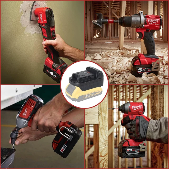 Alt view image 5 of 7 - for Dewalt to Milwaukee Battery Adapter, Convert for DeWalt 18v-20v Batteries to Milwaukee M18 18v Cordless Power Tools Use