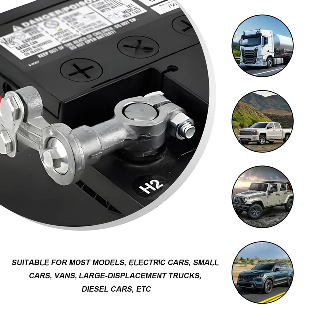 Alt view image 5 of 6 - 4PCS Car Battery Connectors, Positive and Negative Lead Top Post to Side Terminal Adapters, Heavy Duty Top Post Conversion Side Battery Terminal Set for Car Truck Marine Boat (2 PCS)