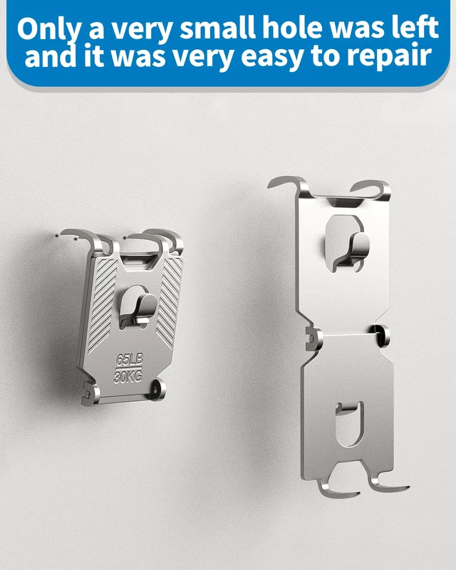 Alt view image 3 of 7 - 65 lb Drywall Picture Hangers Claw 8 Pack Heavy Duty Damage Free Wall Picture Hanging Hooks Art Mirror Photo Painting Frame Sawtooth Wire D Ring Hanger Kit for Room Office Decor