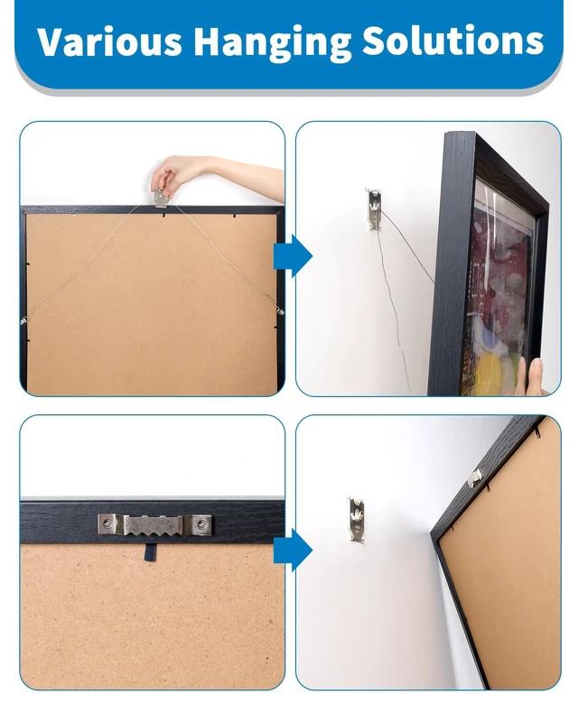 Alt view image 4 of 7 - 111Pcs Picture Hanging Kit Hooks 25 40 65 LB Drywall Hangers Claw | No Damage Heavy Duty Tool Nail Free Wall Hanger Sawtooth Wire Hardware for Room Office Mirror Photo Poster Frame Decor