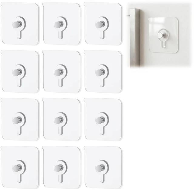 Main image of Picture Hanging Hooks,Drill Free Adhesive Hooks, Picture Hangers Without Nails,Heavy Duty Self Adhesive Wall Hooks,Nail Free Wall Hangers for Home, Kitchen, Bathroom(12PCS)