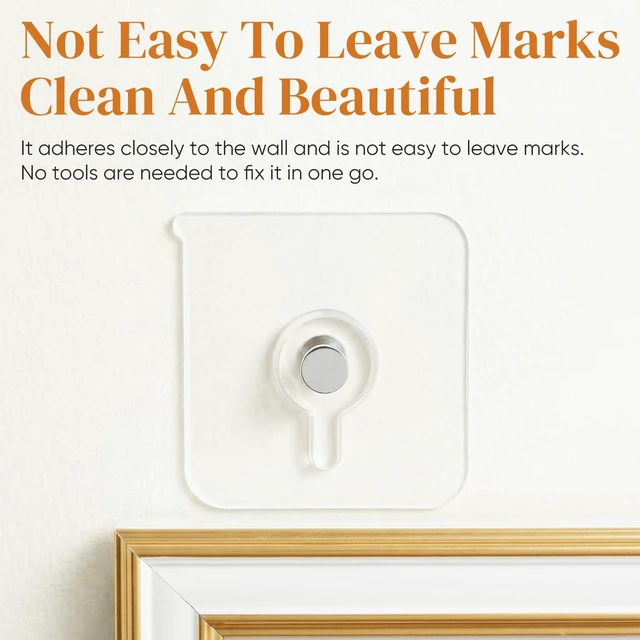 Alt view image 4 of 7 - Picture Hanging Hooks,Drill Free Adhesive Hooks, Picture Hangers Without Nails,Heavy Duty Self Adhesive Wall Hooks,Nail Free Wall Hangers for Home, Kitchen, Bathroom(12PCS)