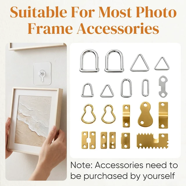 Alt view image 6 of 7 - Picture Hanging Hooks,Drill Free Adhesive Hooks, Picture Hangers Without Nails,Heavy Duty Self Adhesive Wall Hooks,Nail Free Wall Hangers for Home, Kitchen, Bathroom(12PCS)