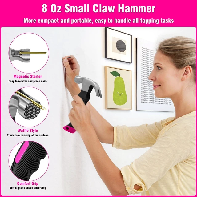 Alt view image 7 of 7 - Picture Hanging Kit, 327Pcs Picture Hangers | Hooks, Nails, Wires, Level & Hammer, Wall Hanging Hardware Kit for Frame, Painting, Art, Photo, Home & Office Decor