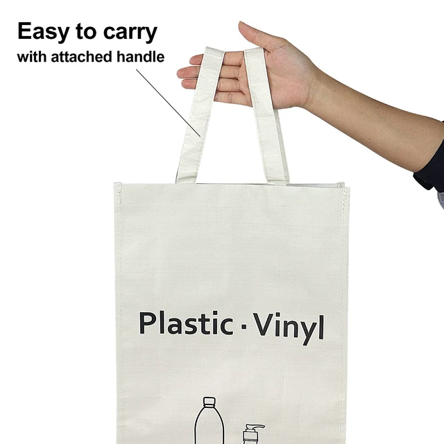 Alt view image 4 of 7 - Recycling Bin, Separate Large Recycle Bins for Kitchen - Indoor Home Trash Bin, Recyclable Waste Trash Sorting Organizer, Durable, Washable, Affordable Recycle Bags, 2 Pack