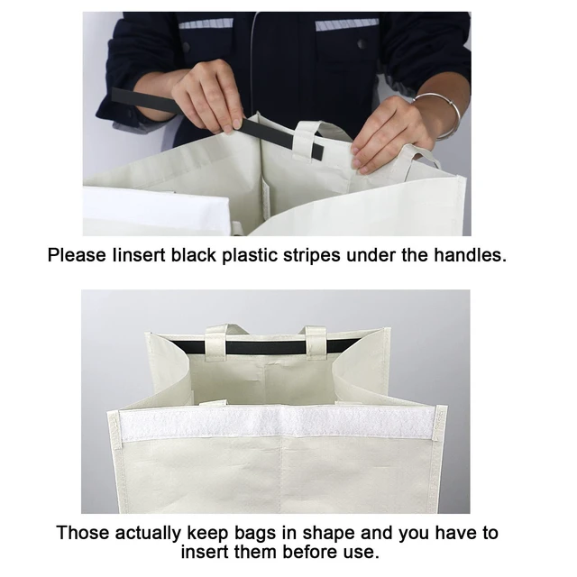 Alt view image 7 of 7 - Recycling Bin, Separate Large Recycle Bins for Kitchen - Indoor Home Trash Bin, Recyclable Waste Trash Sorting Organizer, Durable, Washable, Affordable Recycle Bags, 2 Pack