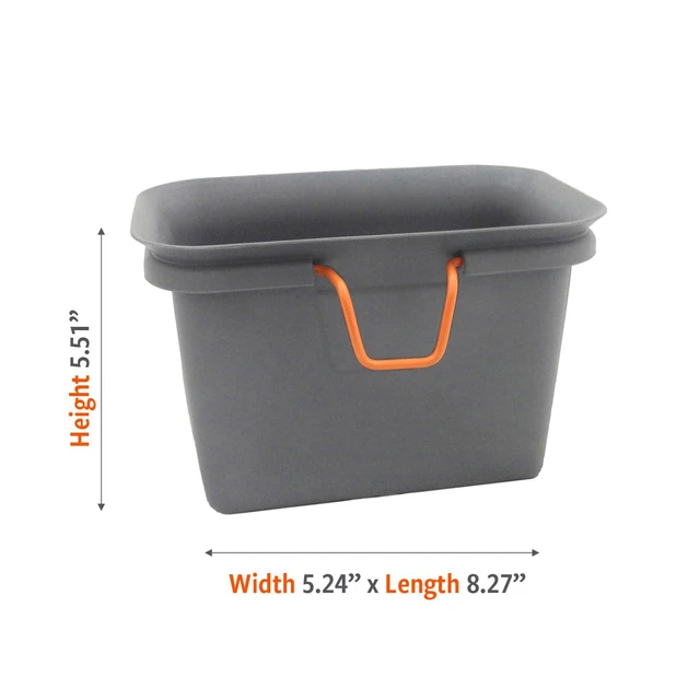 Alt view image 3 of 5 - Counter Catcher Compost Bin, Fits in Freezers, Slate | A hanging countertop bin that collects fruit & veggie scraps and fits right in your freezer.