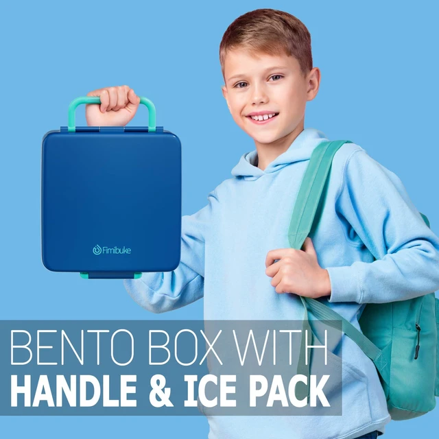 Alt view image 7 of 7 - Chill Bento Box for Kids, Toddler Lunch Box with Built-In Ice Pack | Keep Cold Leak Proof BPA Free 4 Compartment Lunch Container with Utensil for Girl Boy School Adult, Microwave Dishwasher Safe