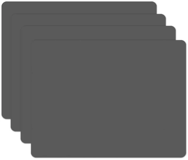 Main image of Silicone Placemats, Food-Grade Non-Slip Waterproof, Dining, Stain Resistant, Countertop Protector, Kitchen Counter Mat, Heat Resistant, Baking mat Dishwasher Safe (15.7x11.8Inch-4pack, Gray)