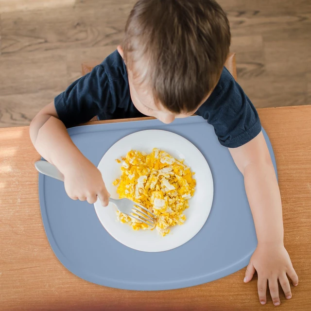 Alt view image 7 of 7 - Set of 3 Silicone Placemats for Kids Toddlers & Babies | NonSlip Baby Eating Food Mat, Dining Table Mat, Food Grade Silicone Mat for Mealtime, Mess Containment for Little Eaters