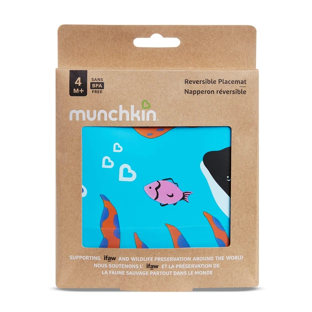 Alt view image 6 of 7 - WildLove Reversible Silicone Placemat for Kids, 1pk, Orca