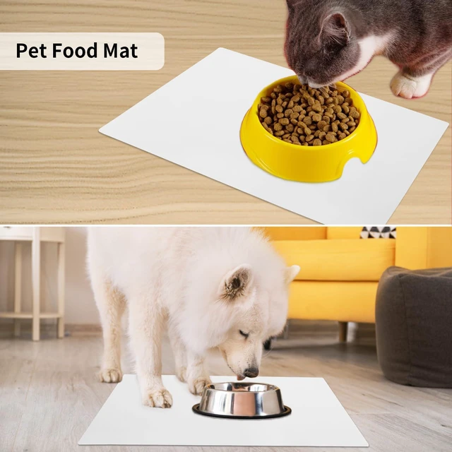 Alt view image 7 of 7 - 4 Pack Silicone Placemats, Food-Grade Non-Slip, Water Proof, Oil-Proof, Heat Resistant, Stain Resistant, Easy to Clean, Countertop Protector, Kitchen Counter Mat, Reusable Mat (11.8x15.7in) (White)