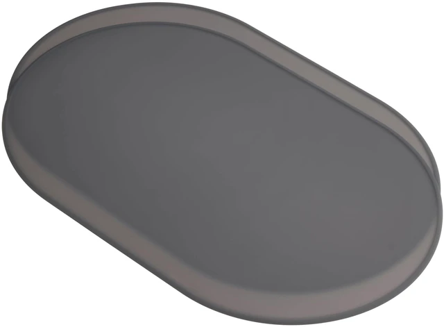Main image of Waterproof, Stain-Resistant, Heat-Safe Silicone Degr Placemats (20.5x13, Set of 2 Smoke) 3mm-High Rim Adults Babies Easy-to-Clean Washable Oval Modern Non-Slip Large Dining Table Mats