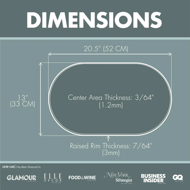 Alt view image 5 of 7 - Waterproof, Stain-Resistant, Heat-Safe Silicone Degr Placemats (20.5x13, Set of 2 Smoke) 3mm-High Rim Adults Babies Easy-to-Clean Washable Oval Modern Non-Slip Large Dining Table Mats