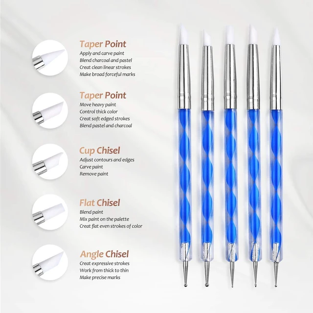 Alt view image 5 of 6 - 43Pcs Pottery Clay Sculpting Tools, Clay Tool with Carrying Case Bag | Double-sided Pottery Tools for Beginners, Students and Hobby Practice, Carving Ceramic Tools for Shaping, Smoothing, Modeling