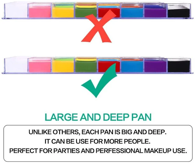 Alt view image 6 of 7 - Face Body Paint Set-Athena Painting Palette,10 Professional Artist Brush,Large Deep Pan Ideal for Halloween Cosplay Party SFX Arty Stage Makeup