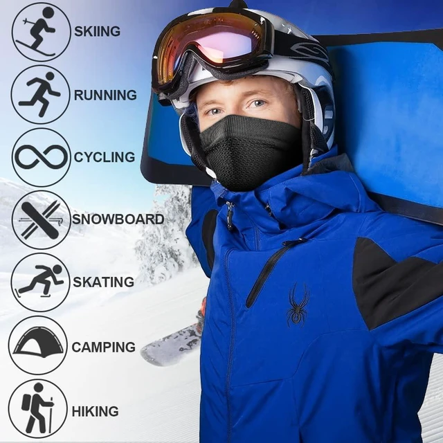 Alt view image 3 of 7 - 1-2 Pack Winter Neck Gaiter Neck Warmer Ski Mask for Men Women | Breathable Thermal Windproof Half Face Cover for Cold Weather Skiing Running Hiking Hunting Snowboarding Cycling Motorcycle