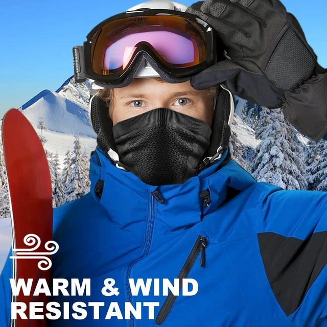 Alt view image 4 of 7 - 1-2 Pack Winter Neck Gaiter Neck Warmer Ski Mask for Men Women | Breathable Thermal Windproof Half Face Cover for Cold Weather Skiing Running Hiking Hunting Snowboarding Cycling Motorcycle