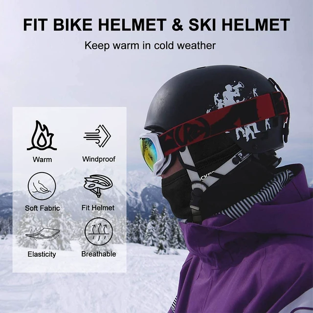 Alt view image 3 of 6 - Windproof Thermal Balaclava Ski Mask for Men and Women Cycling | Thermal Fleece Balaclava Keeps You Warm and Protected from Wind during Cycling, Running, Skiing and Other Cold Weather Sports