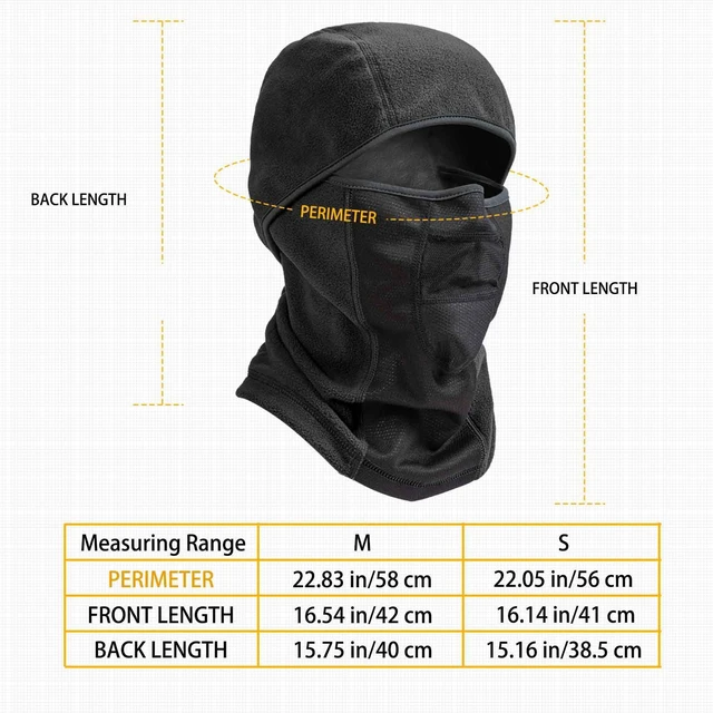 Alt view image 7 of 7 - Mens Balaclava Winter Ski Face Mask Breathable Windproof Thermal for Motorcycle Riding Cycling in Cold Weather Black