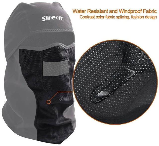 Alt view image 6 of 7 - Cold Weather Balaclava Ski Mask, Water Resistant and Windproof Fleece Thermal Face Mask, Cycling Motorcycle Neck Warmer Hood Winter Gear for Men Women