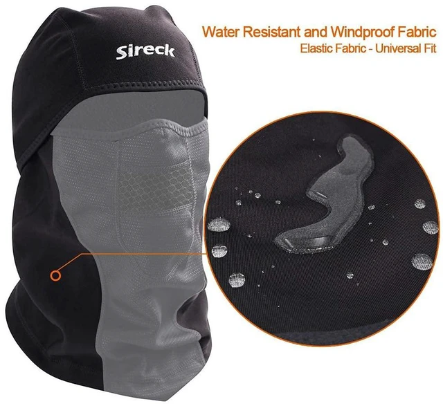 Alt view image 7 of 7 - Cold Weather Balaclava Ski Mask, Water Resistant and Windproof Fleece Thermal Face Mask, Cycling Motorcycle Neck Warmer Hood Winter Gear for Men Women